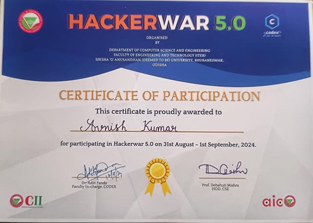 SOA E-Summit 2024 Certificate