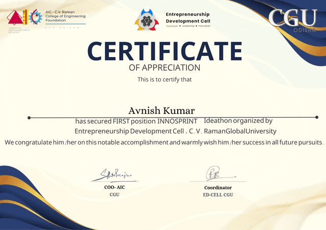 SOA E-Summit 2024 Certificate